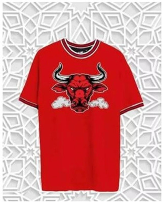GLITO Printed Men Round Neck Red T-Shirt