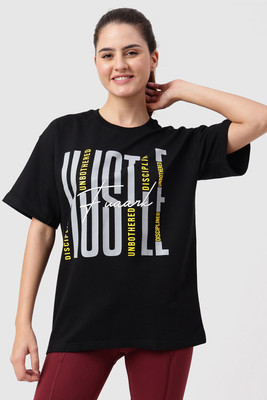 FuaarK Solid Women Round Neck Black T-Shirt