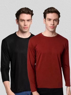 SM SHAYAM CREATION Solid Men Round Neck Multicolor T-Shirt