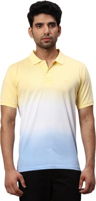 COLORPLUS Colorblock Men Polo Neck Yellow T-Shirt