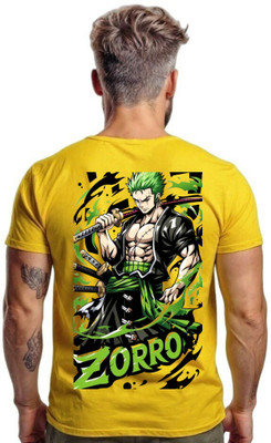Atraye Graphic Print Men Round Neck Yellow T-Shirt
