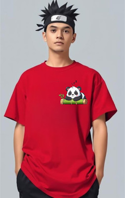goodsign Printed Men Round Neck Red T-Shirt