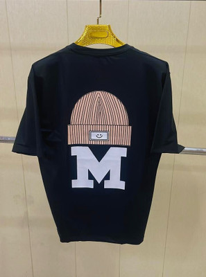 HouseOfCommon Printed Men Round Neck Black T-Shirt