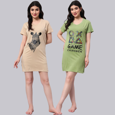 ZEPPI Graphic Print Women Round Neck Multicolor T-Shirt