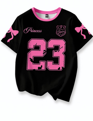 ENGLISHPREMIUM Printed Women Round Neck Pink T-Shirt