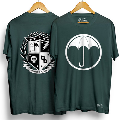 THE PRINT PLATTER Graphic Print Men Round Neck Dark Green T-Shirt