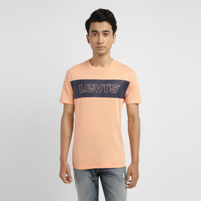 LEVI'S Printed Men Round Neck Orange T-Shirt