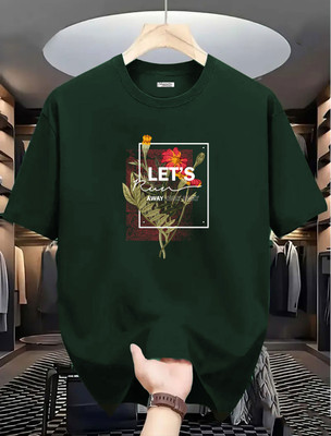 Magneto Printed Men Round Neck Dark Green T-Shirt