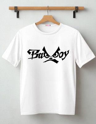 DIBBY Typography Men Round Neck White T-Shirt