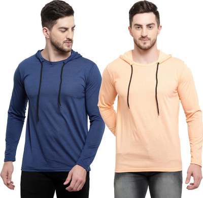 Tresna Trending Solid Men Hooded Neck Multicolor T-Shirt