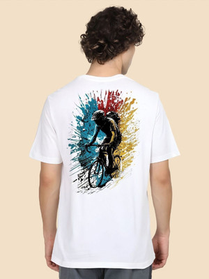 SZN Graphic Print Men Round Neck White T-Shirt
