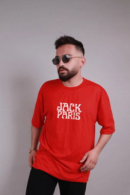 JP Creation Typography Men Round Neck Red T-Shirt