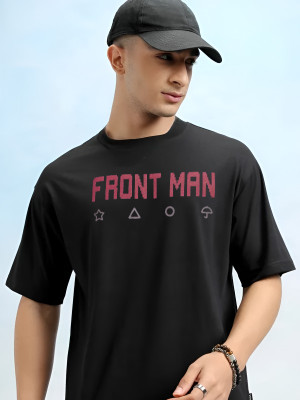 SQUID GAME X ROYAL STANCE Graphic Print Men Round Neck Black T-Shirt