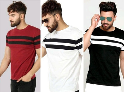TEE TREE Printed Men Round Neck Multicolor T-Shirt