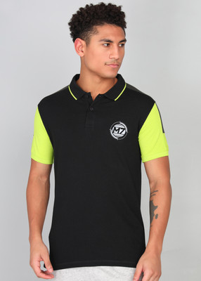 M7 By Metronaut Colorblock Men Polo Neck Multicolor T-Shirt