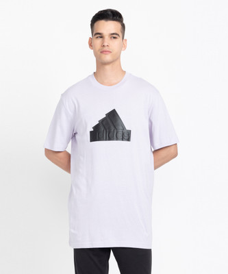 ADIDAS Printed Men Round Neck Purple T-Shirt