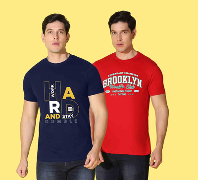 WOOSTRO Graphic Print Men Round Neck Multicolor T-Shirt