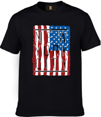 Trendifyteez Printed Couple Round Neck Black T-Shirt