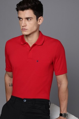 LOUIS PHILIPPE Solid Men Polo Neck Red T-Shirt