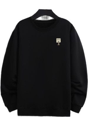 nikline Solid Men Round Neck Black T-Shirt