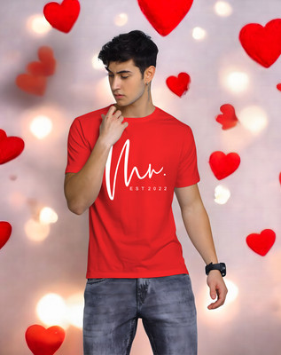 Triptee Printed Men Round Neck Red T-Shirt