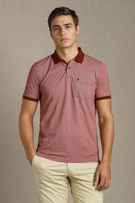 LOUIS PHILIPPE Graphic Print Men Polo Neck Maroon T-Shirt