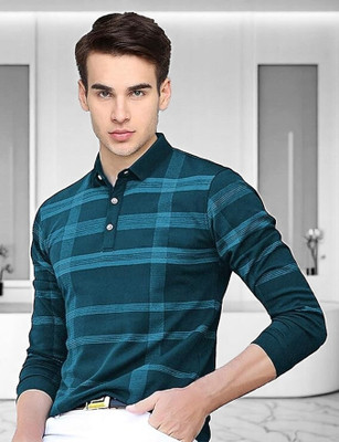 Autna Printed Men Polo Neck Grey T-Shirt