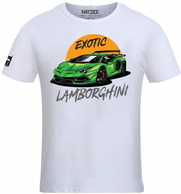 FastBend Printed, Typography Men Round Neck White T-Shirt