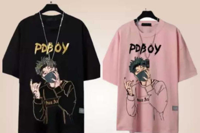 Magpy Printed Men Round Neck Black T-Shirt