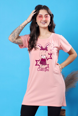 CORSICA Graphic Print Women Round Neck Beige T-Shirt