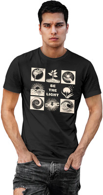 Fighterhero Printed Men Round Neck Grey T-Shirt