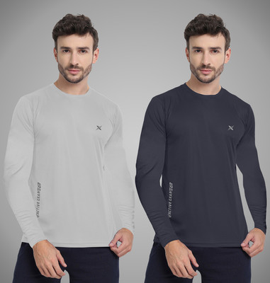 FTX Solid Men Round Neck Multicolor T-Shirt
