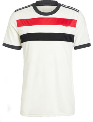 IZON Printed Men Round Neck White, Black T-Shirt