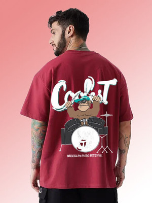 Kanhuzzz Printed Men Round Neck Red T-Shirt