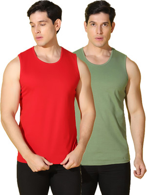 WOOSTRO Solid Men Scoop Neck Multicolor T-Shirt