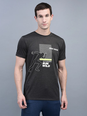 Force NXT Printed Men Round Neck Grey T-Shirt