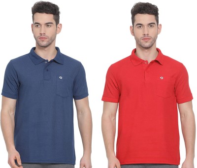 Lux Nitro Solid Men Polo Neck Multicolor T-Shirt