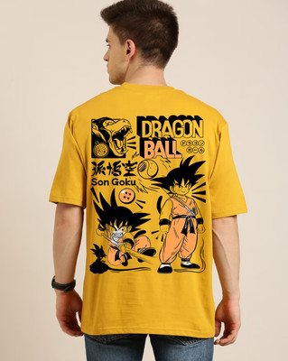 CHITRA STYLE Graphic Print Men Round Neck Yellow T-Shirt
