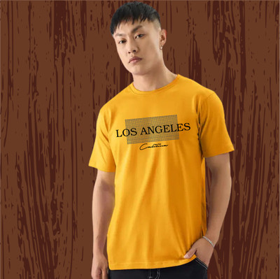 RARFASHIONATER Printed Men Round Neck Purple T-Shirt