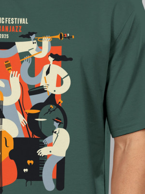 Bullmer Graphic Print Men Round Neck Green T-Shirt