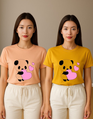 Berlin Graphic Print Women Round Neck Multicolor T-Shirt