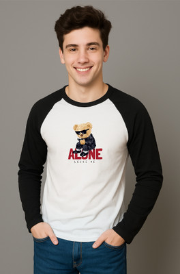 UrGear Printed Men Round Neck White T-Shirt