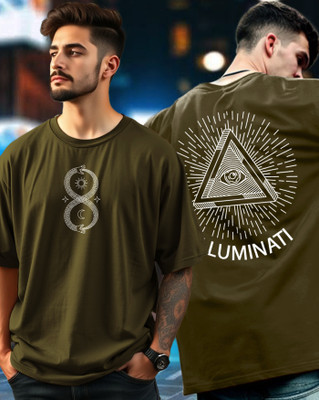 GESPO Printed Men Round Neck Green T-Shirt