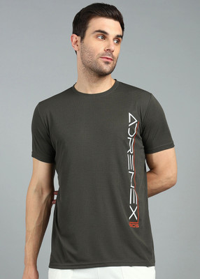 Adrenex Printed Men Round Neck Multicolor T-Shirt