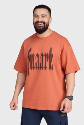 FuaarK Solid Men Round Neck Brown T-Shirt