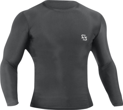 Sportinger Solid Men Round Neck Grey T-Shirt