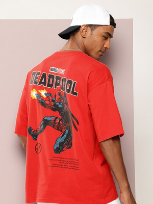 Kook N Keech Printed Men Round Neck Orange T-Shirt