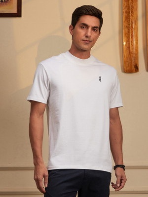 PETER ENGLAND Graphic Print Men Crew Neck White T-Shirt