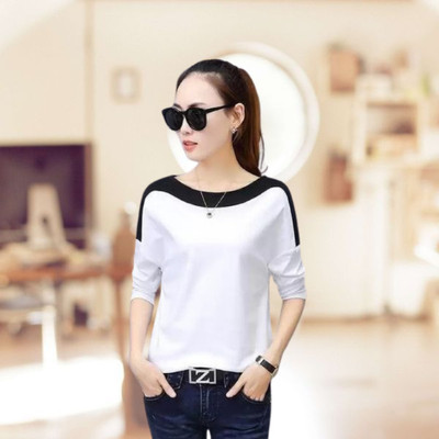 RYTE STYLE Casual Color Block Women White, Black Top