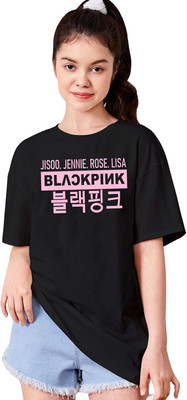 HOX10 Printed Women Round Neck Black T-Shirt